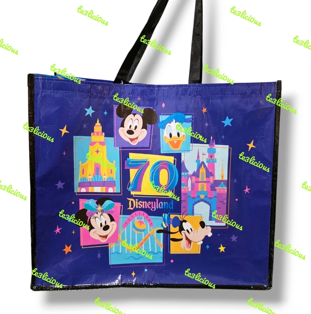 DISNEYLAND 70TH ANNIVERSARY MICKEY AND FRIENDS REUSABLE TOTE